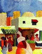August Macke Markt in Algier oil painting artist